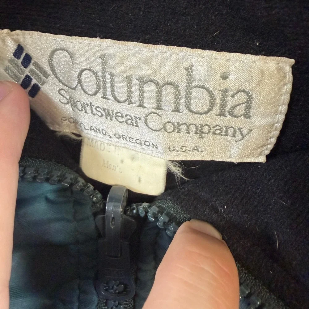 Vintage Columbia Sportswear Colorblock Bomber Jacket Teal Burgundy Mens L 90s